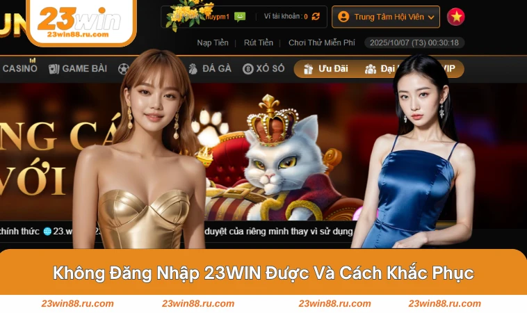 Đăng Nhập 23WIN 3 Trang báo lỗi khi đăng nhập 23WIN do bảo trì hoặc bị chặn.