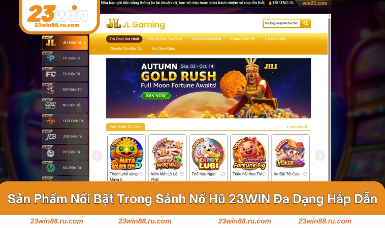 Các tựa game nổi bật tại sảnh cược nổ hũ
