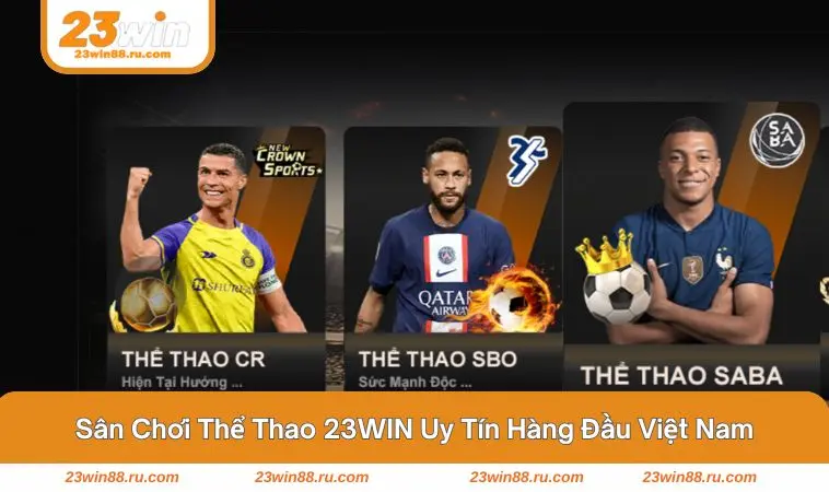 Giao diện hiện đại của chuyên mục thể thao tại 23WIN 